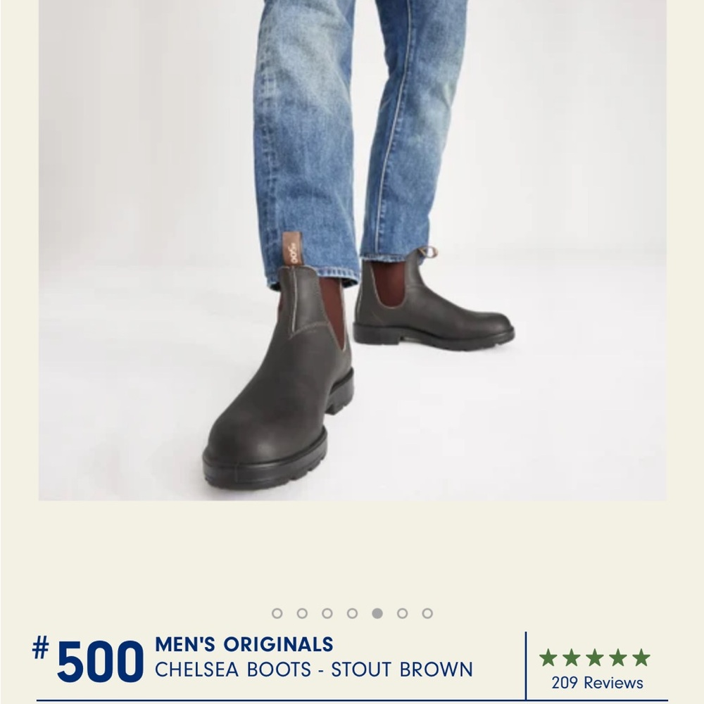 Blundstone Stout Brown Chelsea Boots Classic Leather Design